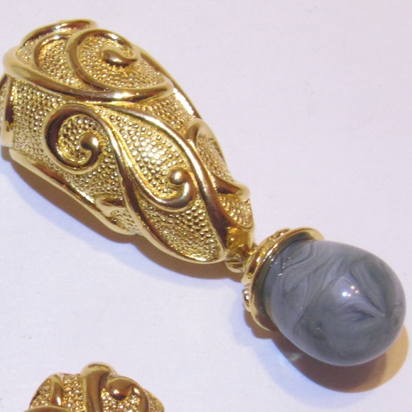 Vintage Barrera Venetian Mist Earrings Brooch Set - Picture 4 of 5